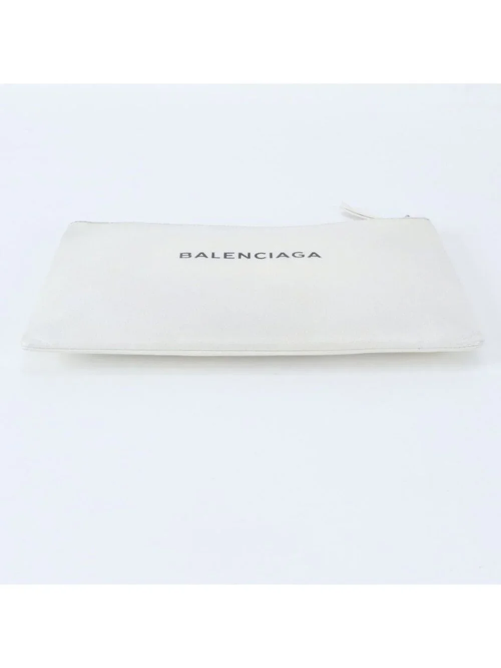 Balenciaga Everyday Logo Clip Leather Clutch Pouch Business